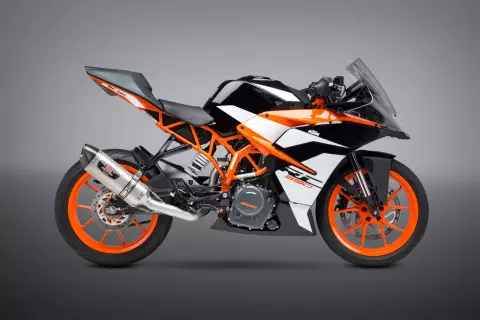 KTM 390 DUKE / RC390'17-20 - YOSHIMURA RACE R-77 STAINLESS 3/4 EXHAUST, W/ STAINLESS MUFFLER