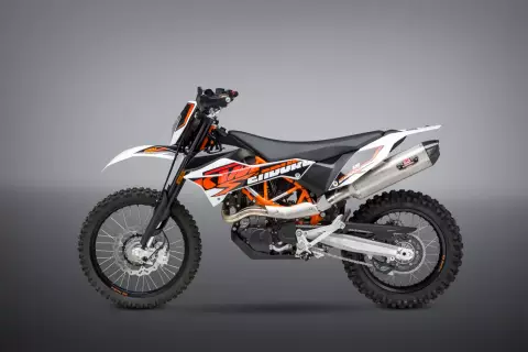 KTM 690R RACE - YOSHIMURA R-77 STAINLESS SLIP-ON EXHAUST, W/ STAINLESS MUFFLER