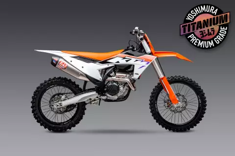 KTM 250/350/450SX-F'23-26 - YOSHIMURA STAINLESS SLIP-ON EXHAUST, W/ ALUMINUM MUFFLER