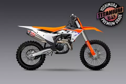 KTM 450SX-F'23-26 - YOSHIMURA RS-12 TITANIUM FULL EXHAUST, W/ TITANIUM MUFFLER