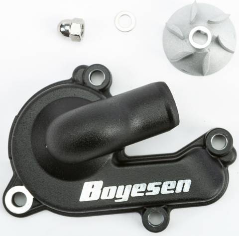 KTM 125/250/300 XC/SX'24-26 Boyesen Water Pump Cover & Impeller Kit Black