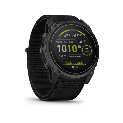 Garmin Enduro™ 3 Carbon Gray DLC Titanium with Black Ultrafit Nylon Strap
