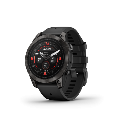 Garmin epix™ Pro (Gen 2) – Sapphire Edition | 47 mm Carbon Gray DLC Titanium with Black Band