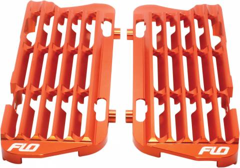 FLO MOTORSPORTS HIGH FLOW RADIATOR BRACES ORANGE